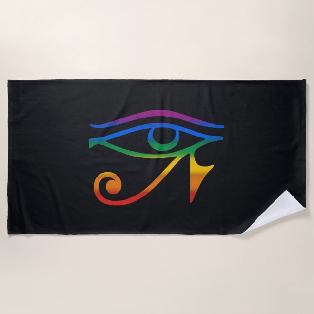 Gay Goth Pride Flag Beach Towel (Front)