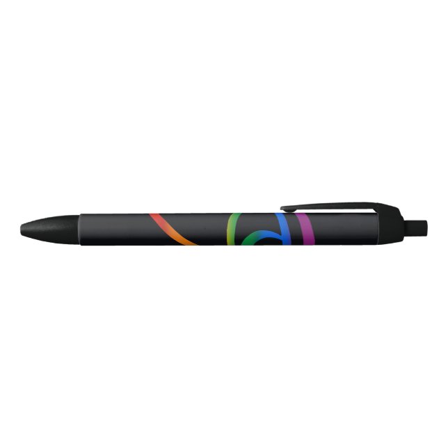 Gay Goth Pride Flag Black Ink Pen (Top)
