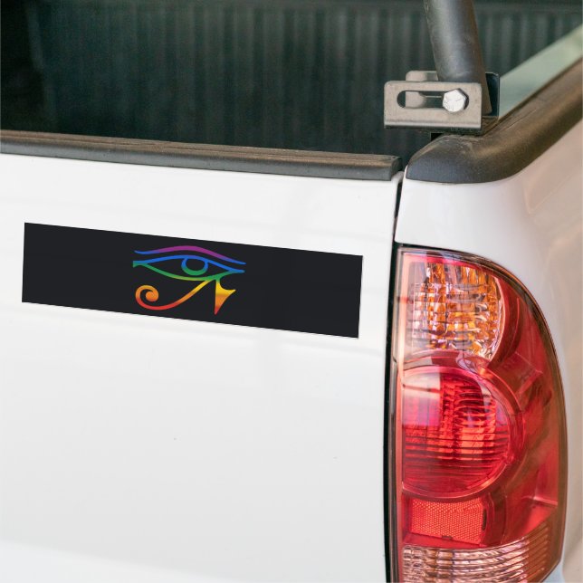Gay Goth Pride Flag Bumper Sticker (On Truck)
