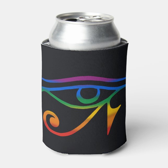 Gay Goth Pride Flag Can Cooler (Can Front)