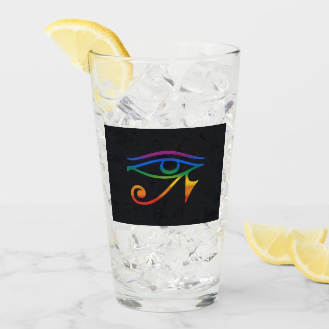Gay Goth Pride Flag Glass (Front Ice)