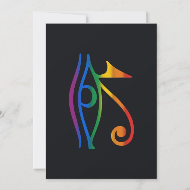 Gay Goth Pride Flag Holiday Card (Front)