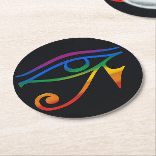 Gay Goth Pride Flag Round Paper Coaster