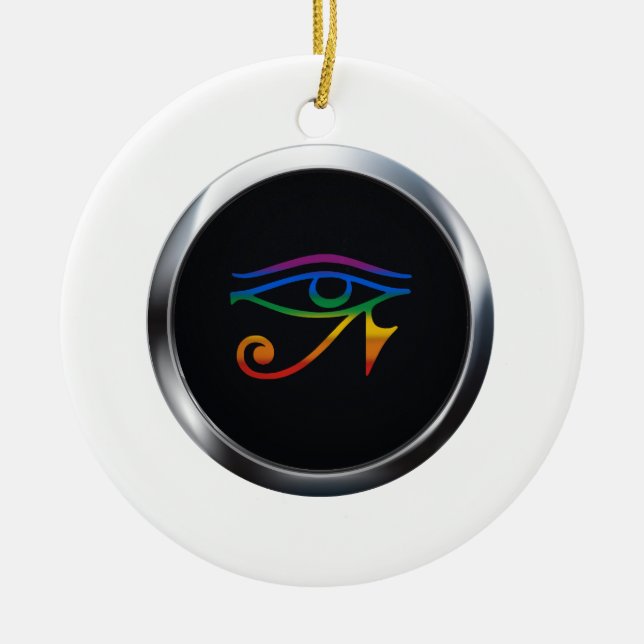 GAY GOTH PRIDE MEDALLION CERAMIC ORNAMENT (Front)