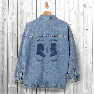 Gay Grooms Regency Blue Roses Denim Jacket