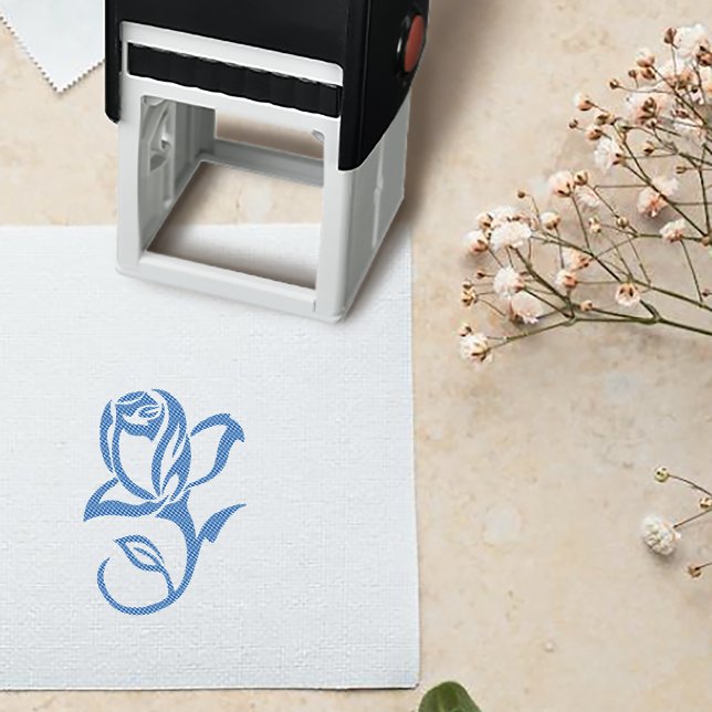 Gay Grooms Regency Blue Roses Self-inking Stamp (Creator Uploaded)