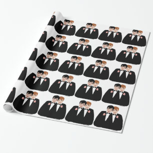 Gay Grooms Wedding Wrapping Paper