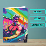Gay Guy and His Car Birthday Card<br><div class="desc">Wish your gay best friend or family member a very Happy Birth - gay with this LGBTQ inspired birthday card. Both outside and inside we've written just the right message to speak to the moment; but just in case it needs something personal, you can customise it with your own words....</div>