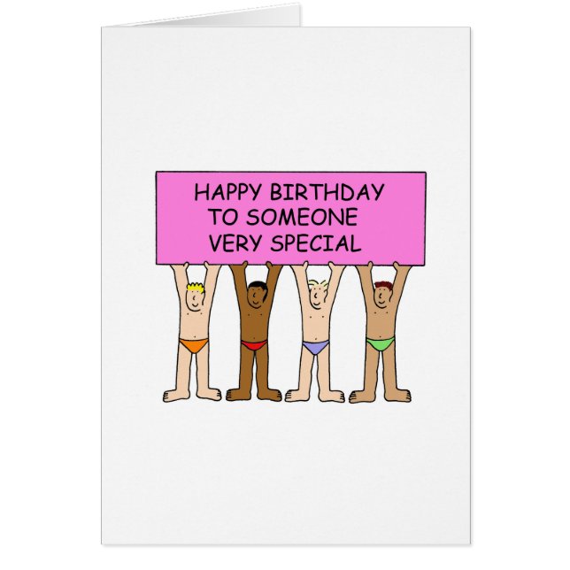 Gay Happy Birthday to Someone Special. (Front)