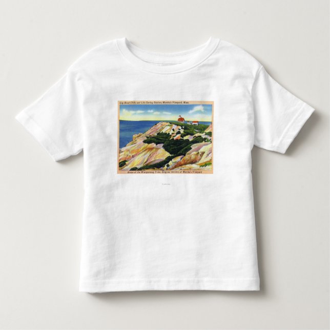 Gay Head Cliffs and Life Saving Station View Toddler T-Shirt (Front)