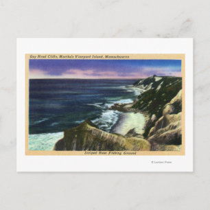 Gay Head Cliffs, Striped Bass Fishing Grounds Postcard