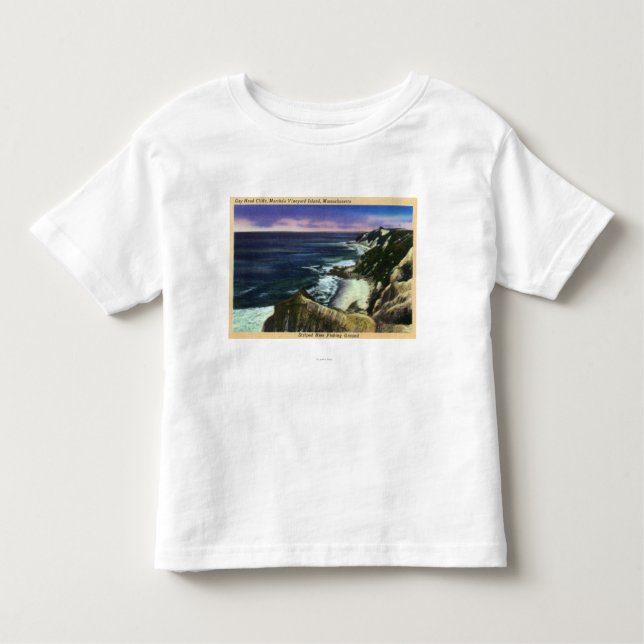 Gay Head Cliffs, Striped Bass Fishing Grounds Toddler T-Shirt (Front)