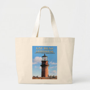 Gay Head Lighthouse, Martha's Vineyard MA Large Tote Bag