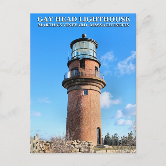 Gay Head Lighthouse, Martha's Vineyard MA Postcard (Front)