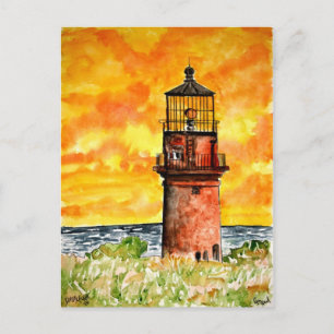 gay head lighthouse marthas vineyard Postcard