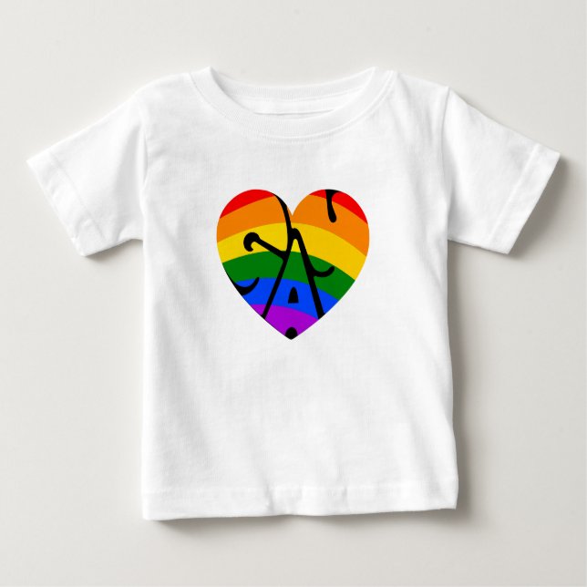 Gay Heart Baby T-Shirt (Front)