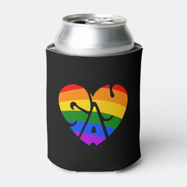 Gay Heart Can Cooler (Can Front)