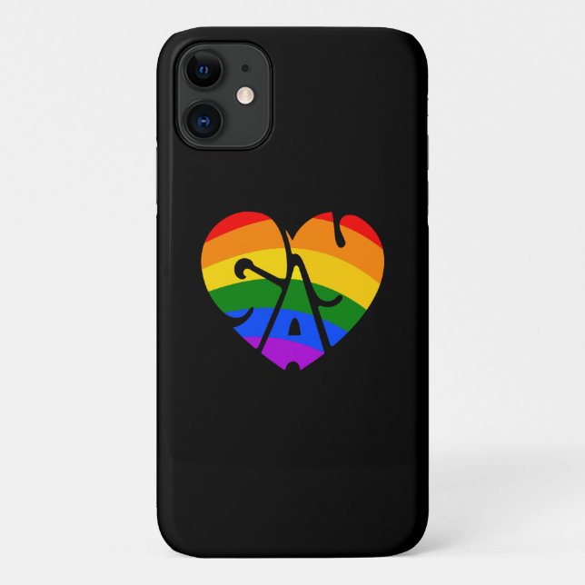Gay Heart Case-Mate iPhone Case (Back)
