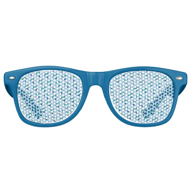 Gay Heart Pattern Retro Sunglasses (Front)
