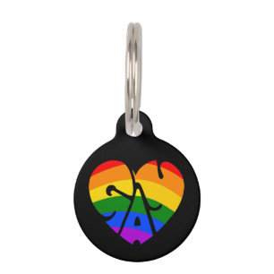 Gay Heart Pet Tag