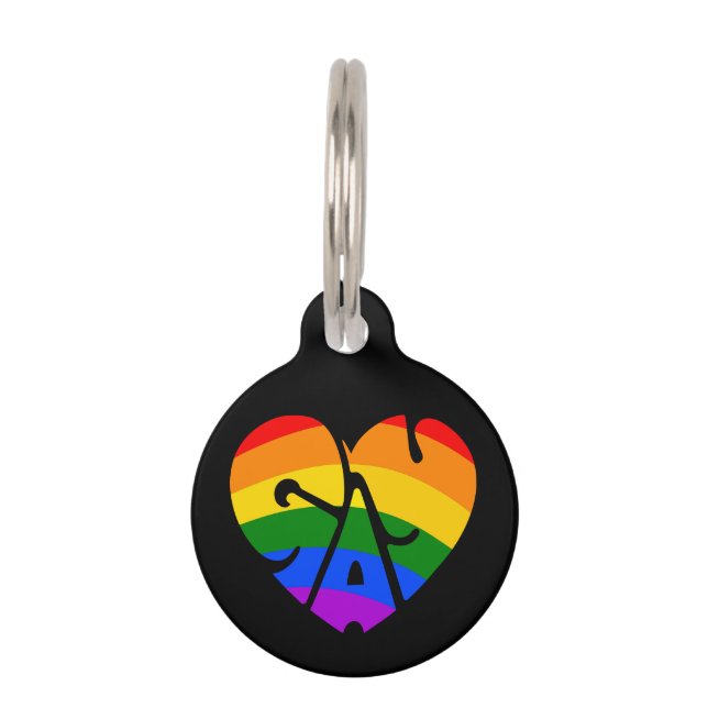 Gay Heart Pet Tag (Front)