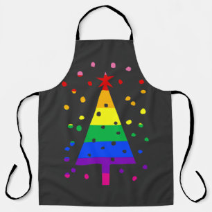 Gay Holiday Apron Happy Queer Christmas LGBTQ