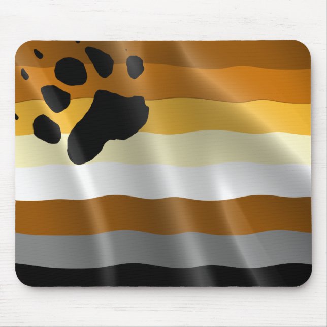 GAY HUMOR BEAR PRIDE FLAG MOUSE PAD (Front)