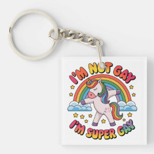 Gay Im Super Gay Sublimation-60681 Tri-Blend Shir Key Ring