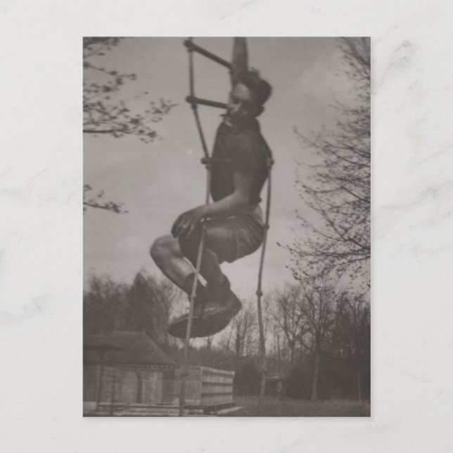 Gay interest cute young athlete fooling around postcard (Front)