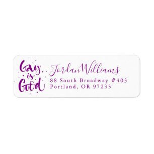 Gay is Good Return Address Label