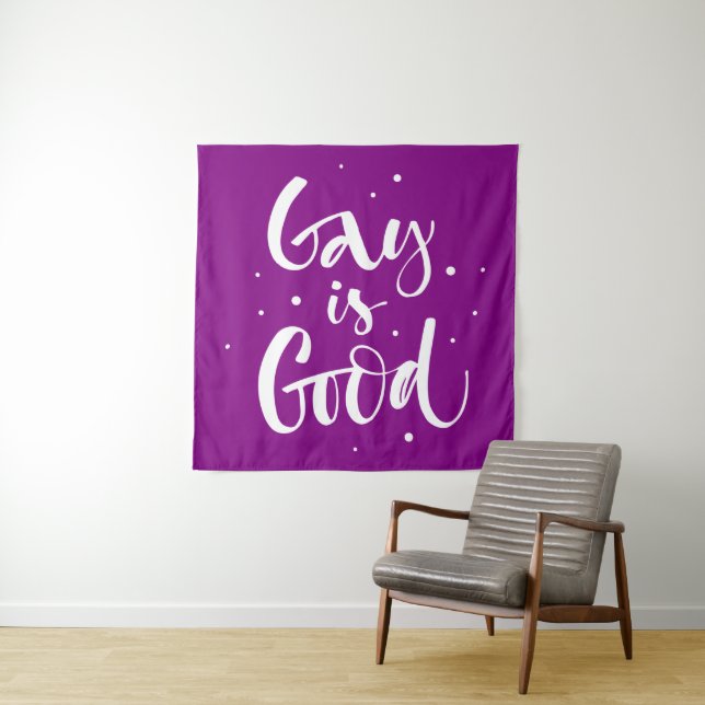Gay is Good Tapestry (In Situ)