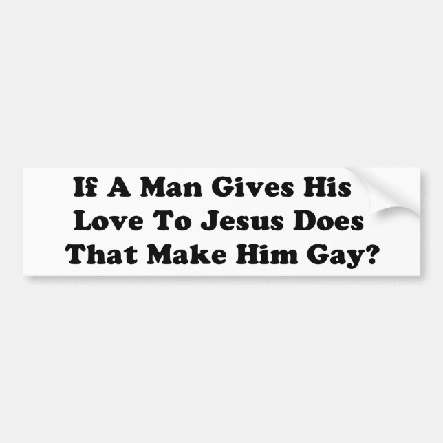 Gay Jesus Bumper Sticker (Front)