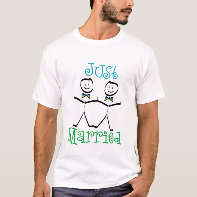 Gay Just Married T-shirt (Front)
