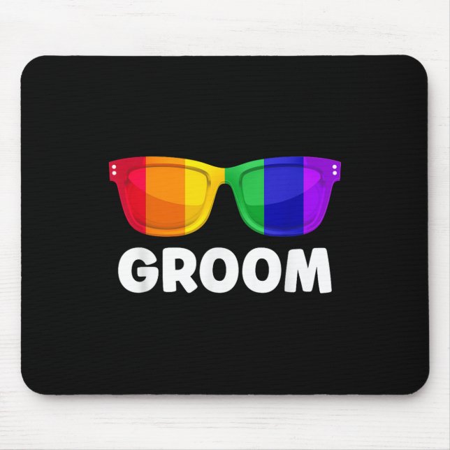 Gay Lesbian Bachelor Party Groom Wedding Tee Lgbt  Mouse Pad (Front)