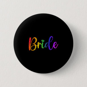 Gay Lesbian Lgbt Wedding Party Bride Tee Bachelore 6 Cm Round Badge