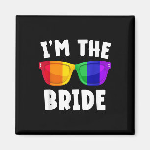 Gay Lesbian Lgbt Wedding Party Bride Tee Bachelore Magnet