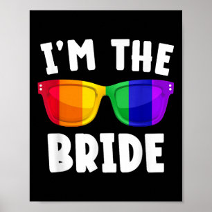 Gay Lesbian Lgbt Wedding Party Bride Tee Bachelore Poster