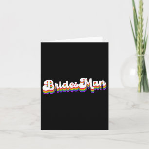 Gay Lesbian Lgbt Wedding Party Bridesman Tee Brida Card