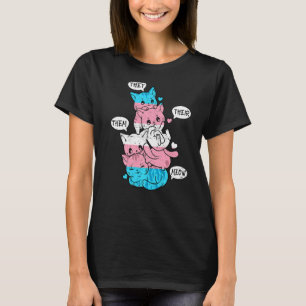 Gay Lesbian Pride Cat Lgbt Cats Pile Transgender T-Shirt