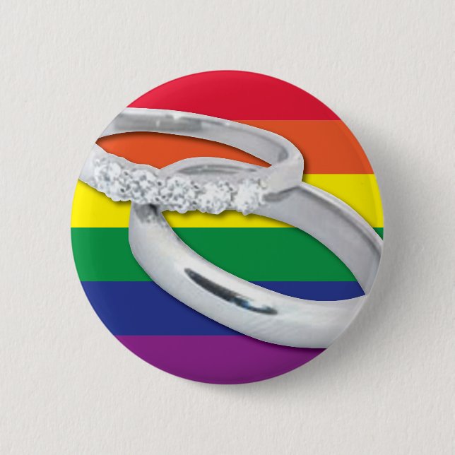 Gay Lesbian Wedding 6 Cm Round Badge (Front)