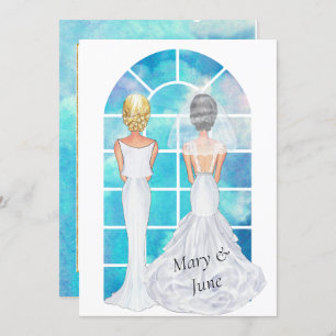 Gay Lesbian Wedding Invitation