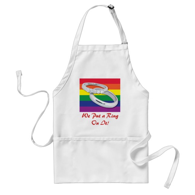 Gay Lesbian Wedding Standard Apron (Front)