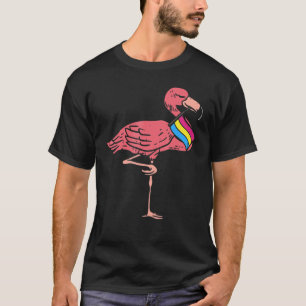 Gay Lgbt Flamingo Cute Pansexual Flag Colour Bird T-Shirt