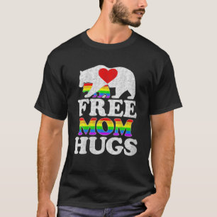 Gay LGBT Pride Mama Bear For Women Free Mum Hugs T-Shirt