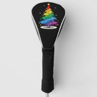 Gay LGBT Pride Rainbow Christmas Tree Merry Xmas