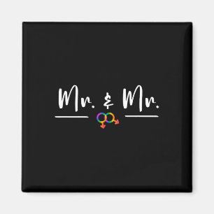 Gay Lgbt Wedding Party For Mr. And Mr. Honeymoon  Magnet