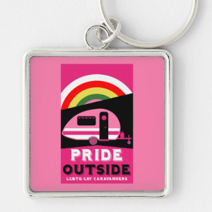 Gay LGBTQ Camping Gifts Key Ring