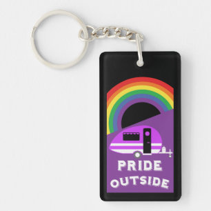 Gay LGBTQ Camping Gifts Key Ring