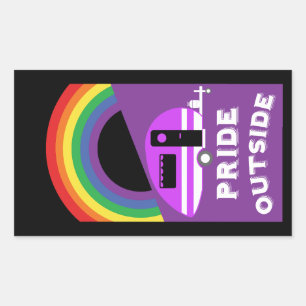 Gay LGBTQ Camping Gifts Rectangular Sticker