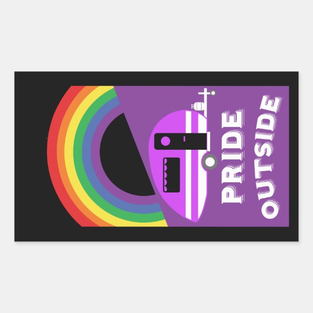 Gay LGBTQ Camping Gifts Rectangular Sticker (Front)